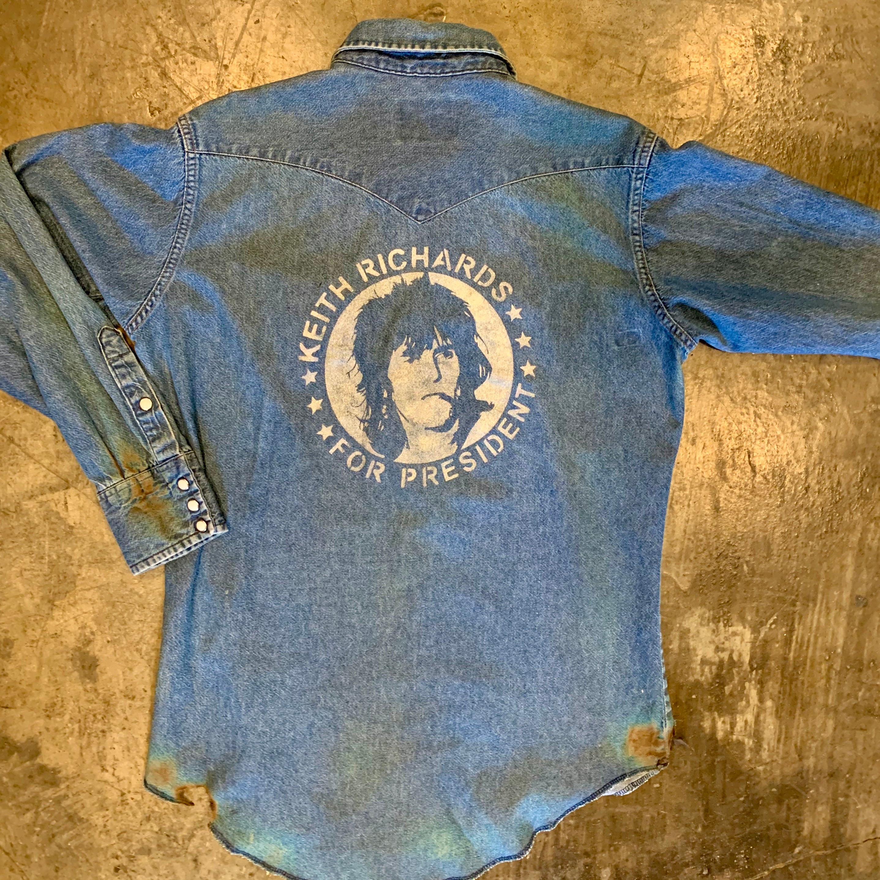 Men's Keith Richards Vintage Denim Shirt - Wild Ones
